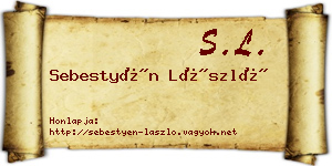Sebestyén László névjegykártya